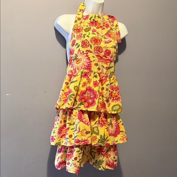 April Cornell Other - April Cornell Yellow Floral Tiered Apron